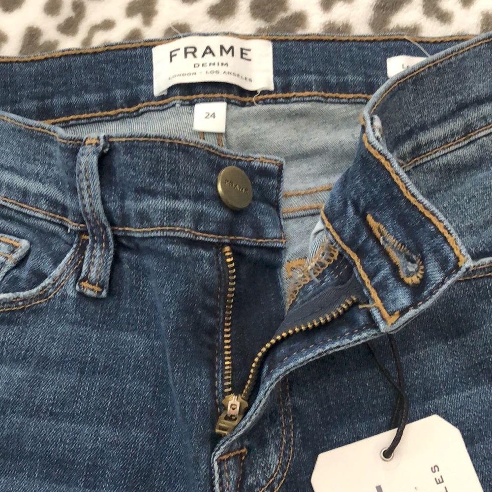 Frame Denim Le Skinny de Jeanne in Fillmore Blue Wash Size 24 - Picture 8 of 17